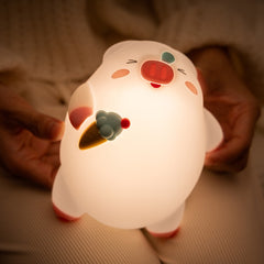 Veilleuse LED en silicone souple en forme de cochon couché – Cadeau idéal pour les enfants et les filles