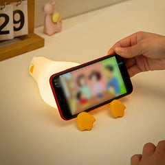 Veilleuse LED en silicone souple en forme de canard paresseux – Cadeau idéal pour les enfants et les filles