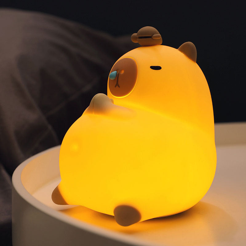 Squishy Silicone Snotty Capybara LED Night Light - Perfect Gift for Kids and Girls Squishy Silicone Snotty Capybara LED Night Light - Perfect Gift for Kids and Girls