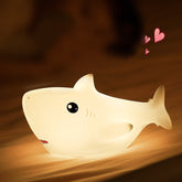 Huggwaii Squishy Silicone Shark LED Night Light - Perfect Gift for Kids and Girls
