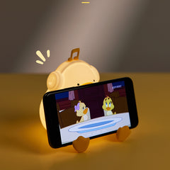 Veilleuse LED musicale en silicone souple en forme de canard - Cadeau idéal pour les enfants et les filles