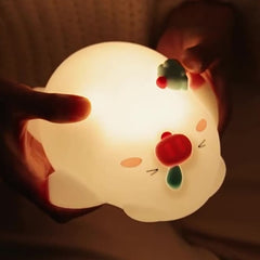 Veilleuse LED en silicone souple en forme de cochon couché – Cadeau idéal pour les enfants et les filles