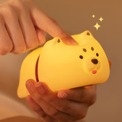Veilleuse LED en silicone souple en forme de chiot Pappy - Cadeau idéal