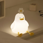 Huggwaii Cute Duck LED Squishy Night Light For Gift USB Rechargeable Duck Lamp