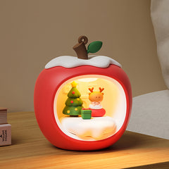Apple House Christmas Edition Night Light Holiday Glow Gift-Ready Seasonal