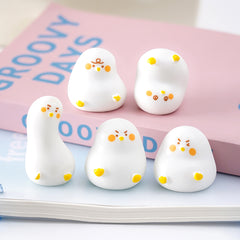 Über 5+ Stück Miniatur-Capybara-Figuren, süßes Set, matschiges Silikon-Nachtlicht, DIY-Schreibtisch-Kollektion, Harz