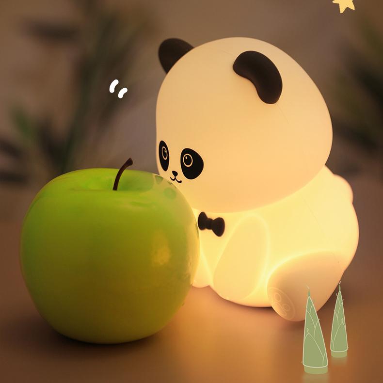 Veilleuse LED en silicone souple en forme de panda arc-en-ciel - Cadeau idéal pour les enfants et les filles Veilleuse LED en silicone souple en forme de panda arc-en-ciel - Cadeau idéal pour les enfants et les filles