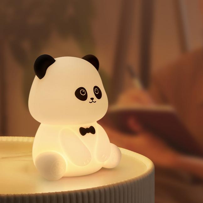 Veilleuse LED en silicone souple en forme de panda arc-en-ciel - Cadeau idéal pour les enfants et les filles Veilleuse LED en silicone souple en forme de panda arc-en-ciel - Cadeau idéal pour les enfants et les filles