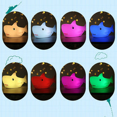 Veilleuse LED en silicone souple en forme de requin – Cadeau idéal pour les enfants et les filles