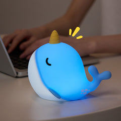 Unicorn Whale Silicone Squishy Night Light Perfect Gift Sleep Companion Stress Relief