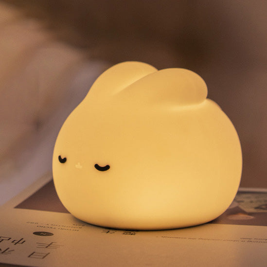 Chubby Dream Bunny Emotional Night Light Sleep Aid Gentle Glow Silicone Companion Perfect Gift