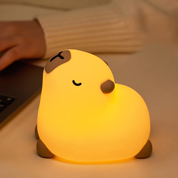 Veilleuse LED en silicone souple en forme de Capybara - Cadeau idéal pour les enfants et les filles