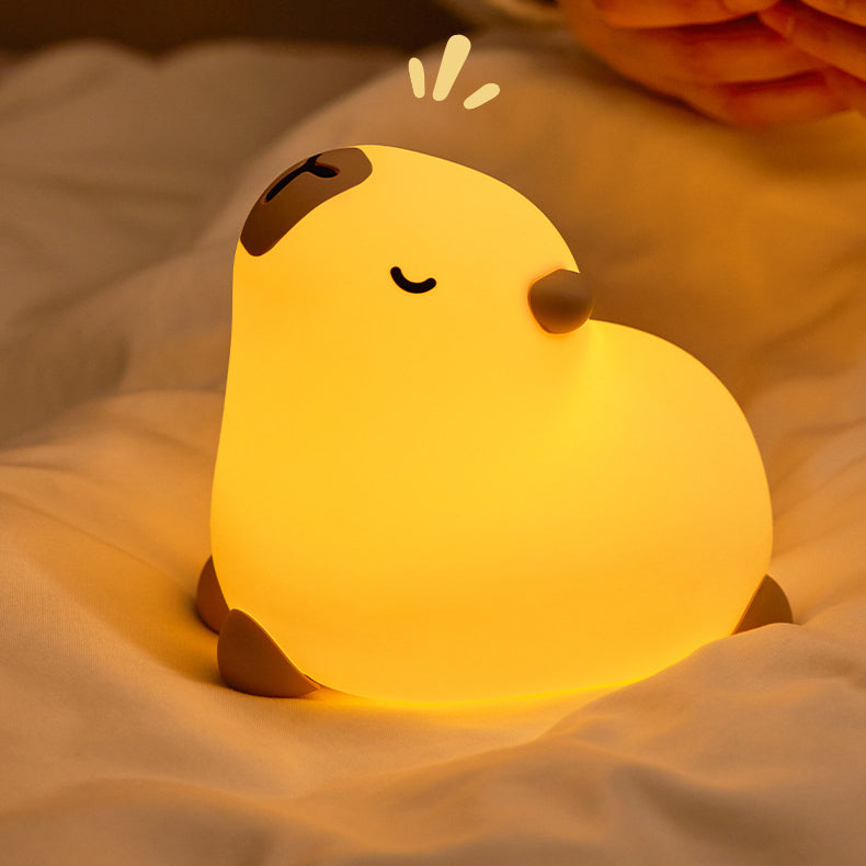 Squishy Silicone Yoga Capybara LED Night Light - Perfect Gift for Kids and Girls Squishy Silicone Yoga Capybara LED Night Light - Perfect Gift for Kids and Girls