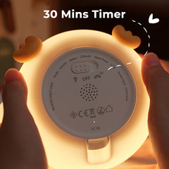 Penguin Night Light Round Cute Soft Silicone Squishy Bedside Night Lamp Perfect Gift