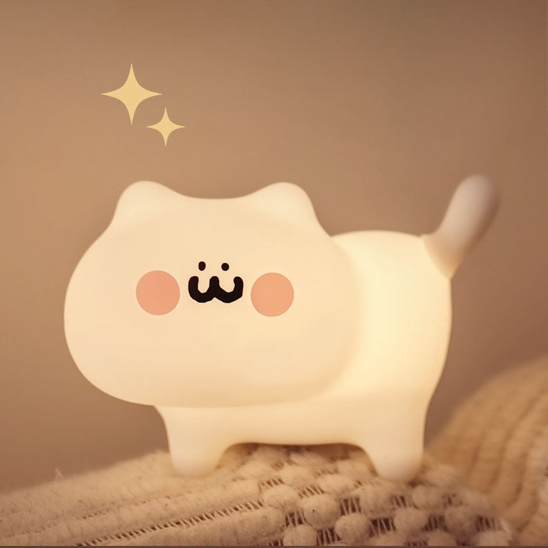 Squishy Silicone Naughty Kitten LED Night Light - Perfect Gift for Kids and Girls Squishy Silicone Naughty Kitten LED Night Light - Perfect Gift for Kids and Girls