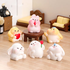 Über 5+ Stück Miniatur-Capybara-Figuren, süßes Set, matschiges Silikon-Nachtlicht, DIY-Schreibtisch-Kollektion, Harz