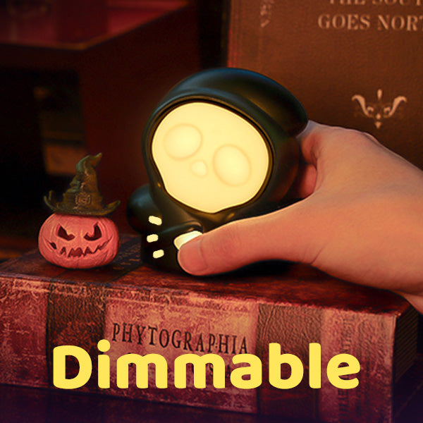 Reaper Night Light with Rolling Base and Dimmable Blade Touch Cute Skeleton Lamp Perfect Gift