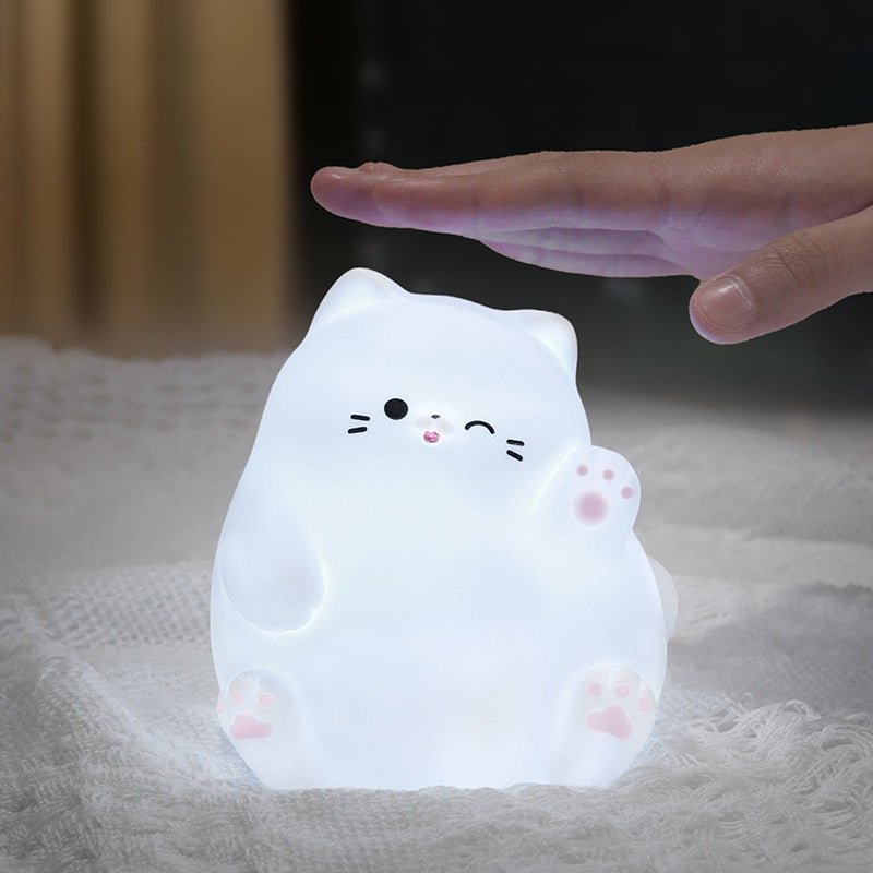 Squishy Winkekatze LED-Nachtlicht aus Silikon – perfektes Geschenk für Kinder und Mädchen Squishy Winkekatze LED-Nachtlicht aus Silikon – perfektes Geschenk für Kinder und Mädchen