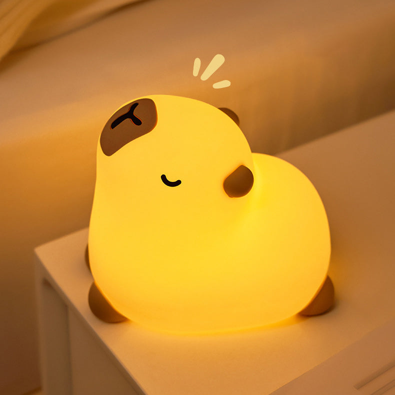 Veilleuse LED en silicone souple en forme de Capybara - Cadeau idéal pour les enfants et les filles