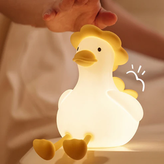 Huggwaii Cute Duck LED Squishy Night Light For Gift USB Rechargeable Duck Lamp