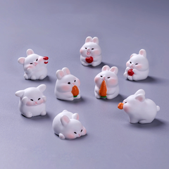 Über 5+ Stück Miniatur-Capybara-Figuren, süßes Set, matschiges Silikon-Nachtlicht, DIY-Schreibtisch-Kollektion, Harz