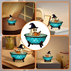 Halloween Ghost Bubble Bath Night Light Cute Lamp hemed for Halloween Party or Gift