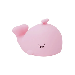 Whale with Water Spout and Ocean Dream Style Silicone Squishy Night Light Gift Cute Rounded Perfect Gift