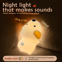 Puppy Silicone Squishy Night Light Gift Cute Droopy Ears and Cozy for Decor Perfect Gift