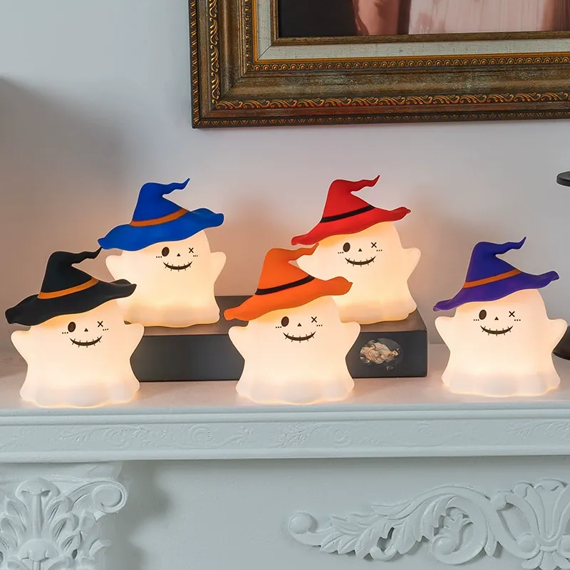 Ghost Halloween Silicone Night Light Witch Hat Cute Spooky Lamp Holiday Gift Ghost Halloween Silicone Night Light Witch Hat Cute Spooky Lamp Holiday Gift
