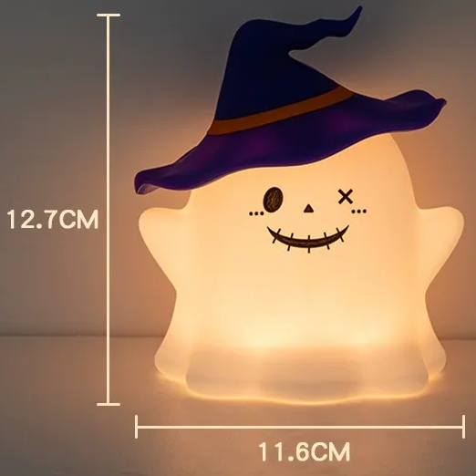 Ghost Halloween Silicone Night Light Witch Hat Cute Spooky Lamp Holiday Gift Ghost Halloween Silicone Night Light Witch Hat Cute Spooky Lamp Holiday Gift