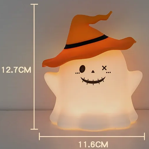 Ghost Halloween Silicone Night Light Witch Hat Cute Spooky Lamp Holiday Gift Ghost Halloween Silicone Night Light Witch Hat Cute Spooky Lamp Holiday Gift