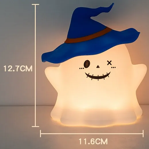 Ghost Halloween Silicone Night Light Witch Hat Cute Spooky Lamp Holiday Gift Ghost Halloween Silicone Night Light Witch Hat Cute Spooky Lamp Holiday Gift