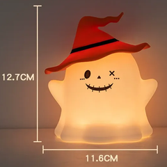 Ghost Halloween Silicone Night Light Witch Hat Cute Spooky Lamp Holiday Gift