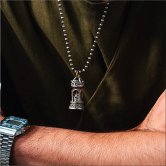 Medieval Guardian Pendant – Dual-Sided Rotating Warrior Pendant