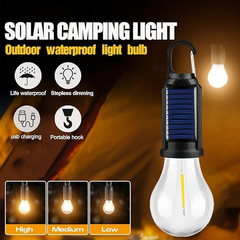 Solar-Powered Portable Camping Lantern Tent Lights USB Rechargeable Led Lamp