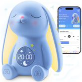 MeWaii® White Noise Sound Machine with Baby Soothing Palm Hand Night Light App Control