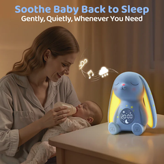 MeWaii® White Noise Sound Machine with Baby Soothing Palm Hand Night Light App Control