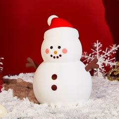 Cute Snowman Silicone Squishy Night Light Perfect Gift Christmas Decor
