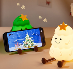 Tree Christmas Edition Silicone Squishy Night Light Holiday Glow Gift-Ready Seasonal