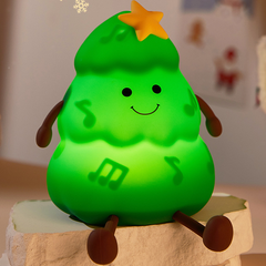 Tree Christmas Edition Silicone Squishy Night Light Holiday Glow Gift-Ready Seasonal
