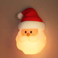 Santa Claus Christmas Edition Silicone Squishy Night Light Holiday Glow Gift-Ready Seasonal