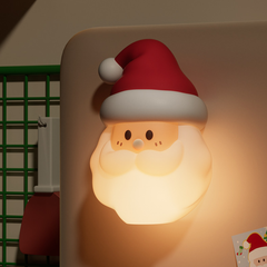Santa Claus Christmas Edition Silicone Squishy Night Light Holiday Glow Gift-Ready Seasonal