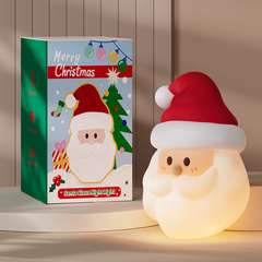 Santa Claus Christmas Edition Silicone Squishy Night Light Holiday Glow Gift-Ready Seasonal