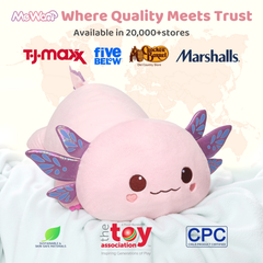 MeWaii® 4lbs Weighted Stuffed Animals – Axolotl Plush, Microwavable Plush Heating Pad for Removable Inner Pad, Best Gift Kids & Adults