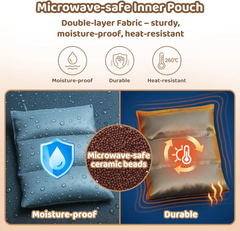 Mewaii® 5lbs Brown Bear Weighted Stuffed Animal – Microwavable Plush Heating Pad for Removable Inner Pad, Gift for Kids & Adults