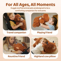 MeWaii® 4lbs Highland Cow Weighted Stuffed Animal – Calming Hug Plush for Stress Relief & Sleep, Soft Gift for Kids & Adults