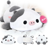 MeWaii® Weighted Stuffed Animals 4.0 Lbs– Cow Plush, Plush Animals for Kids, Birthday Gifts for Women, Girls and Males