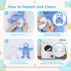 MeWaii® Cute Weighted Stuffed Animals Kawaii Weighted Blue Sloth Plush Toys Pillow Squishy Toy 18 inches