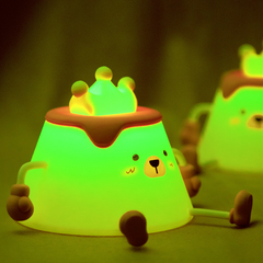 Caramel Pudding Bear Silicone Squishy Night Light Cute LED Lamp Perfect Gift