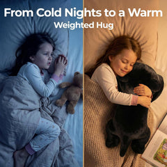 MeWaii® Black Cat Weighted Stuffed Animal with Microwavable Heating Pad